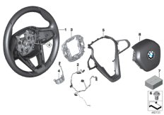Многофункц.спортив.рулевое колесо с НПБ для BMW G12 740Li B58 (схема запасных частей)