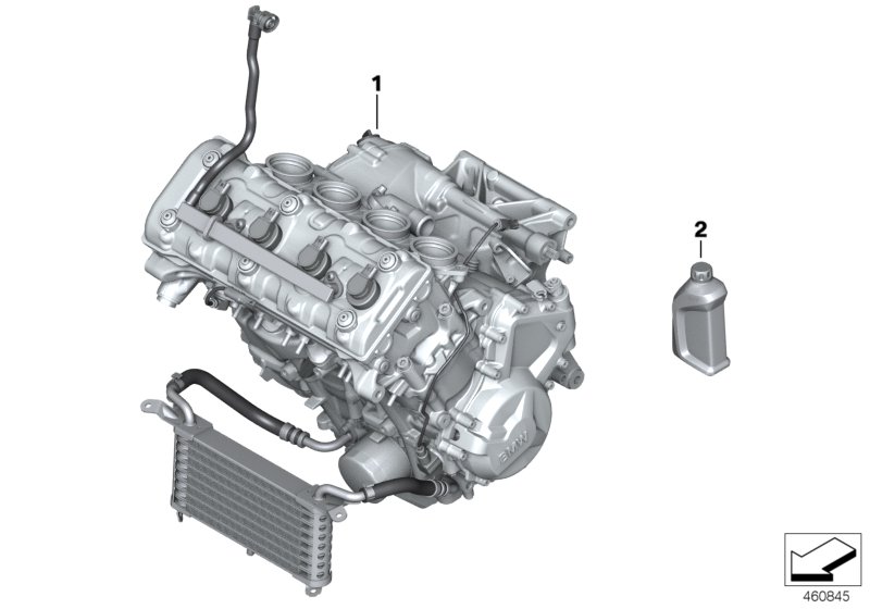 Двигатель для BMW K60 HP4Race (0E31, 0E33) 0 (схема запчастей)