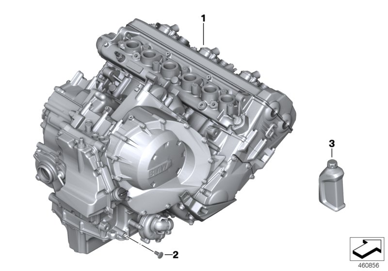Двигатель для BMW K48 K 1600 GTL 17 (0F02, 0F12) 0 (схема запчастей)