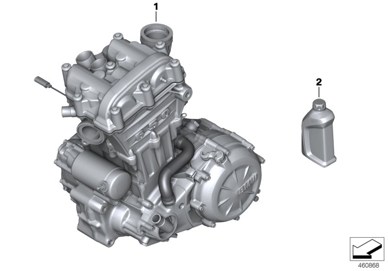 Двигатель для BMW K15 G 650 Xcountry 08 (0141,0151) 0 (схема запчастей)