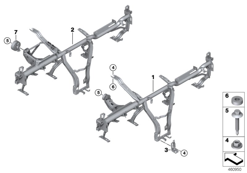 опора панели приборов для BMW F54 Cooper S ALL4 B48 (схема запчастей)