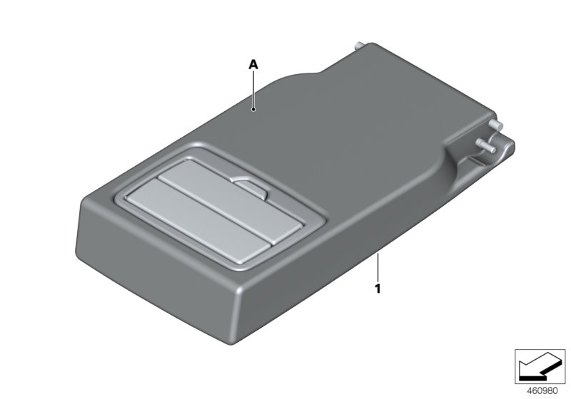 Индивидуальный подлокотник Зд для BMW F36N 420dX B47 (схема запчастей)