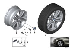 Л/с диск BMW V-образные спицы 656 - 16" для BMW F30N 320iX B48 (схема запасных частей)