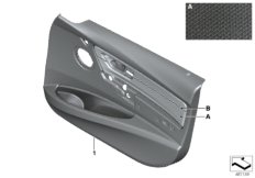 Индивидуальная обшивка двери кожа Пд для BMW F80N M3 S55 (схема запасных частей)