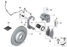 К-т торм.накладок пер.тормоза Power Kit для BMW F21N 120dX B47 (схема запасных частей)