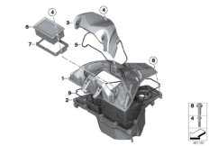 Система глушения шума всасывания для BMW K15 G 650 Xcountry 08 (0141,0151) 0 (схема запасных частей)