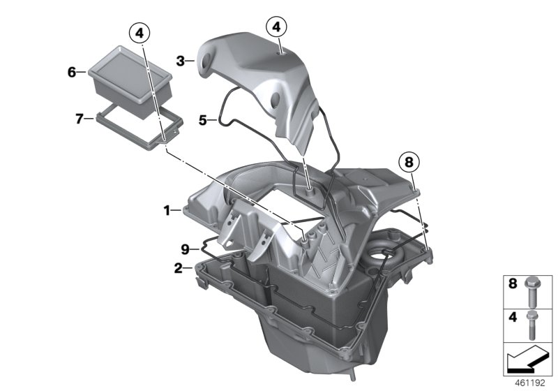 Система глушения шума всасывания для BMW K15 G 650 Xcountry 08 (0141,0151) 0 (схема запчастей)
