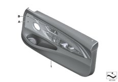 Индивидуальная обшивка двери кожа Пд для BMW F82N M4 S55 (схема запасных частей)