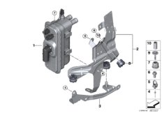 Электонагреватель проточного действия для BMW F30N 330e B48X (схема запасных частей)