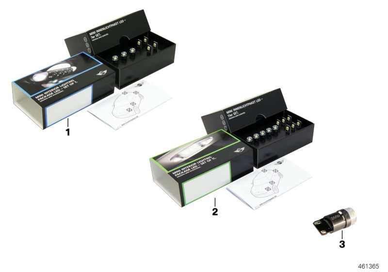 Светодиодный пакет освещ.салона MINI для MINI R61 Cooper SD N47N (схема запчастей)