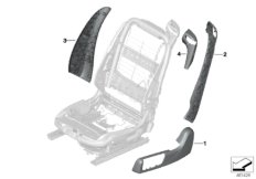 Накладки сиденья Individual Пд для BMW F33N 430iX B48 (схема запасных частей)