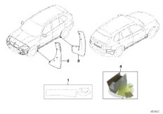 Защита от ударов камней для BMW E70 X5 M S63 (схема запасных частей)