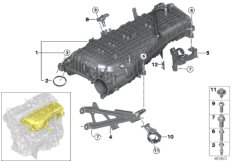 Система охлаждения наддувочного воздуха для BMW F22 M240i B58 (схема запасных частей)