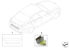 Краска / защитные пленки для BMW E90N 330i N52N (схема запасных частей)