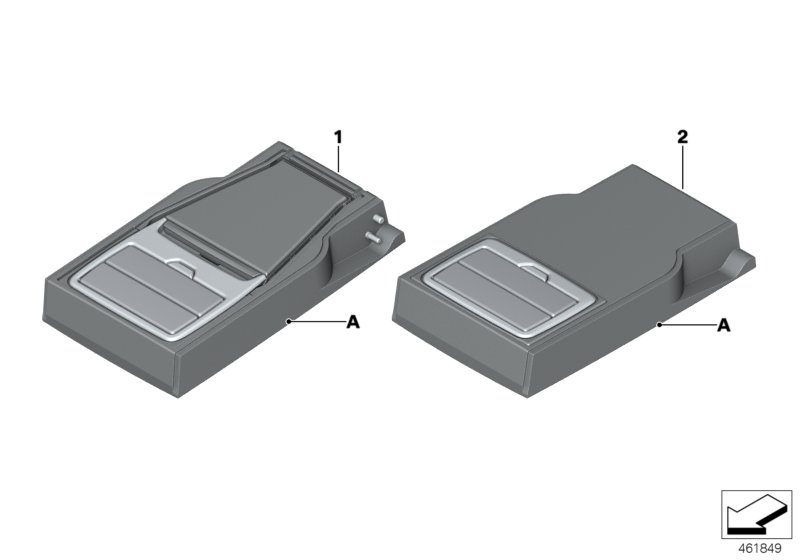 Индивидуальный задний подлокотник кожа для BMW F16 X6 28iX N20 (схема запчастей)