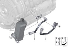 Радиатор охл.масла КПП/трубопр.масл.рад. для BMW G32 640dX B57 (схема запасных частей)