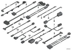 Различные дополнит.комплекты проводов для MINI R56 Cooper S N14 (схема запасных частей)