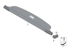 Визуальная защита багажного отделения для BMW F46 214d B37 (схема запасных частей)