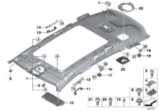 Потолок для BMW F46N 218d B47B (схема запасных частей)