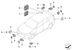 Системы парковки для BMW M13 Zinoro 60H/100H B38X (схема запасных частей)