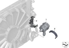 Электрический насос ОЖ / крепление для BMW G31 520i B48 (схема запасных частей)