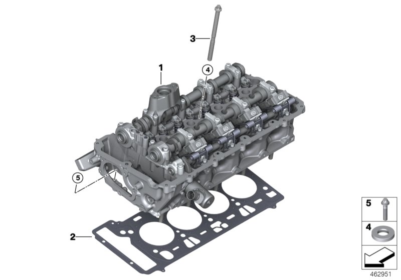 головка блока цилиндров для BMW G12 750LiX 4.0 N63R (схема запчастей)