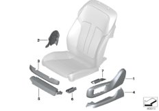 Накладки сиденья Individual Пд для BMW G12 750Li N63R (схема запасных частей)