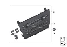Пан.упр.радиоприемником и кондиционером для BMW F85 X5 M S63R (схема запасных частей)