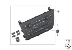Пан.упр.радиоприемником и кондиционером для BMW F15 X5 35iX N55 (схема запасных частей)