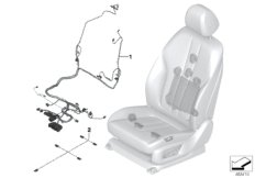 Пучок проводов переднего сиденья для BMW G30 M550iX N63R (схема запасных частей)