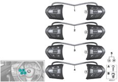 Переключатель м/ф рул.колеса M-Sport для BMW F48N X1 18d B47 (схема запасных частей)