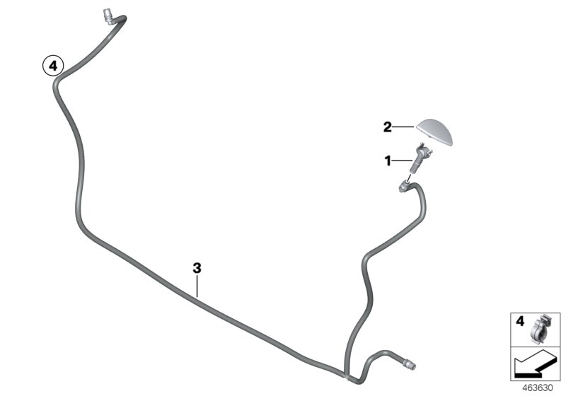Детали системы омывателей фар для BMW R61 Cooper S N18 (схема запчастей)