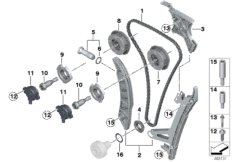 Приводная цепь механ.газораспределения для BMW F15 X5 28iX N20 (схема запасных частей)