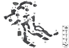 Воздуховод для BMW F54 Cooper S B46 (схема запасных частей)