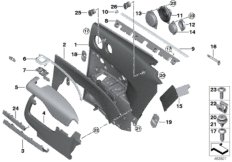боковая обшивка задняя для ROLLS-ROYCE RR6 Dawn N74R (схема запасных частей)