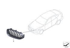 M Performance решетка радиатора для BMW F34N 320iX B48 (схема запасных частей)