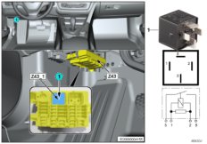 Реле контакта 30B Z43_1 для BMW G11N 750iX N63B (схема запасных частей)