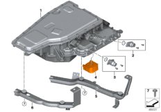 Электронный блок электромашин для BMW F15 X5 40eX N20 (схема запасных частей)