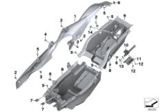 Щиток задка для BMW K49 S 1000 XR (0D03, 0D13) 0 (схема запасных частей)