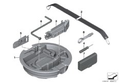 Бортовой инструмент/ домкрат для BMW G11 740e B48X (схема запасных частей)