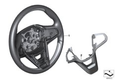Individual рулевое колесо кожа/дер. для BMW G12N 745Le B58X (схема запасных частей)