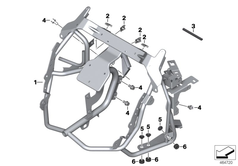 Кронштейн облицовки Пд для BMW K18 C 650 Sport 16 (0C04, 0C14) 0 (схема запчастей)