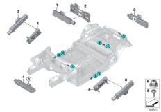 Детали антенны комфортного доступа для BMW F55 Cooper B38 (схема запасных частей)