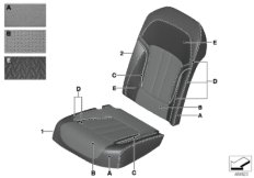 Инд.обивка сид.повыш.комф.кл.заднее для BMW G11 740dX B57 (схема запасных частей)