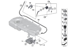 Фильтр с активир.углем/доп.элементы для BMW R61 Cooper ALL4 N16 (схема запасных частей)