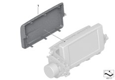 Центр.инф.дисплей - защитная накладка для BMW E85 Z4 2.2i M54 (схема запасных частей)