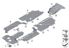 Облицовка днища кузова для ROLLS-ROYCE RR6 Dawn N74R (схема запасных частей)