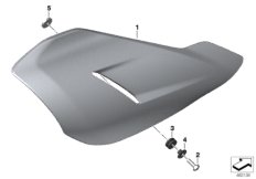 Защитная накладка задний глушитель для BMW K19 C 650 GT 16 (0C05, 0C15) 0 (схема запасных частей)