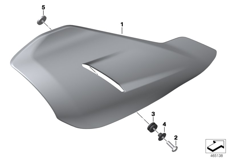 Защитная накладка задний глушитель для BMW K19 C 650 GT 16 (0C05, 0C15) 0 (схема запчастей)