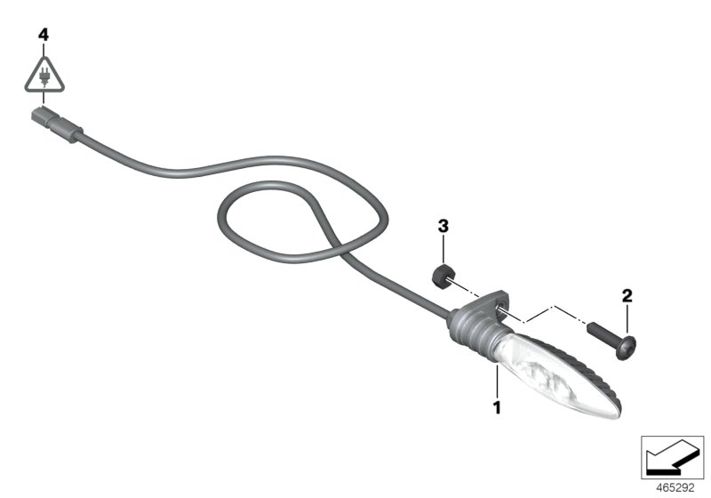 С/д фонари указателей поворота Пд для BMW K42 HP4 (0D01, 0D11) 0 (схема запчастей)